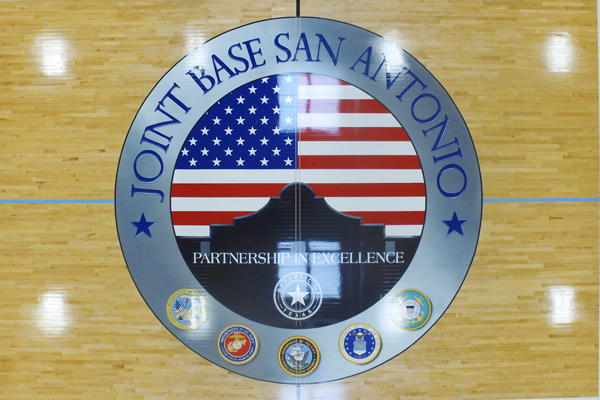Joint Base San Antonio Hand-painted Custom Logo