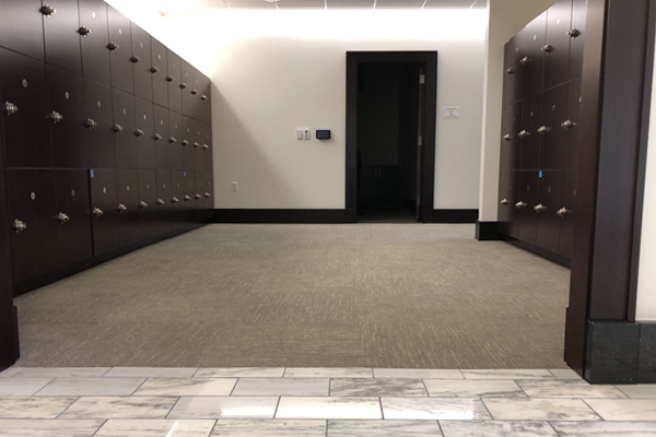 UNT Law School in Dallas, carpet installation